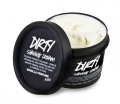 Lush Dirty Shaving cream 100g, Крем для бритья, мужской и унисекс, смягчающий крем для гладкого бритья, уход за кожей лица, сандал и лаванда, 100г