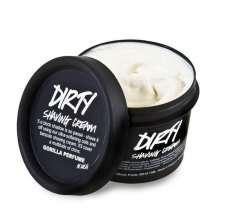 Lush Dirty Shaving cream 100g, Крем для бритья, мужской и унисекс, смягчающий крем для гладкого бритья, уход за кожей лица, сандал и лаванда, 100г