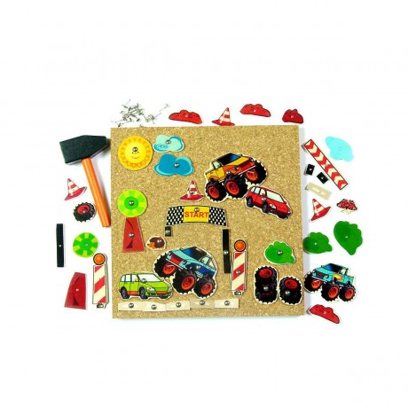 HESS Holzspielzeug Hammerspiel Monstertruck Деревянный игрушечный молоток монстр грузовик