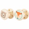 Small Foot Babyrasseln Tiere Pastell 2er Set Детские погремушки с изображением животных в пастельных тонах