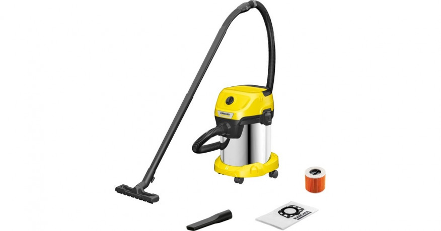 Karcher Karcher WD 3 S V-17/4/20, Nass-/Trockensauger gelb/edelstahl gelb/edelstahl Karcher WD 3 S V-17/4/20, Пылесос для влажной и сухой уборки желтый/нержавеющая сталь