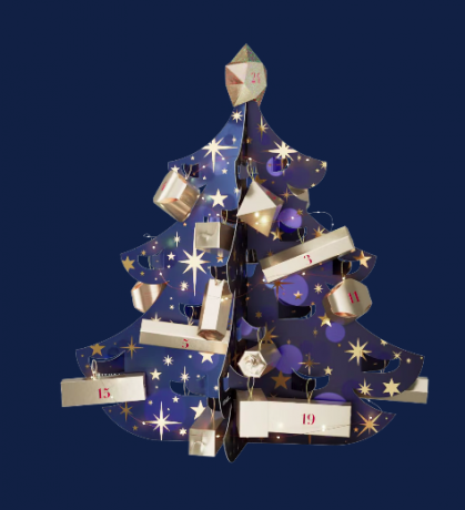 Ritual The Ritual of Advent 3D Адвент календарь 2022 c синим бантиком, 24 бьюти сюрприза