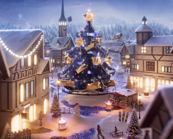 Ritual The Ritual of Advent 3D Адвент календарь 2022 c синим бантиком, 24 бьюти сюрприза