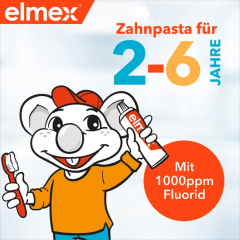 elmex Kinder Zahnpasta & Zahnbuerste 2-6 Jahre Multipack, Детский набор Kinder: мягкая зубная щётка и зубная паста, 2–6 лет