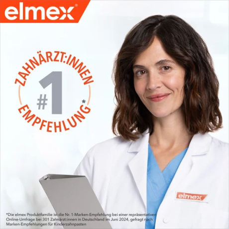 elmex Kinder Zahnpasta & Zahnbuerste 2-6 Jahre Multipack, Детский набор Kinder: мягкая зубная щётка и зубная паста, 2–6 лет