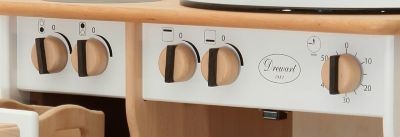 Erst-Holz Kinderkuche weiss hochwertig Massivholz liebevoll gestaltete Spielkuche Детская кухня белого цвета из высококачественного массива дерева