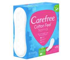 Carefree Slipeinlage Cotton Aloe Normal 56 St, Карефри Прокладки ежедневные Нормал с алоэ, 56шт, 3 упаковки (168 шт)