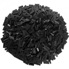 LEGO LEGO 1x4 Steine Schwarz - 250 Stuck - Black Bricks 3010 Черные кубики LEGO 1x4 — 250 штук — Black Bricks 3010