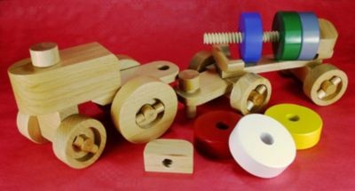 Traktor 35 cm zerlegbar Holz Traktor Holztraktor Holzspielzeug Seiffen NEU 35\/53 Трактор 35 см разборный деревянный трактор деревянный трактор деревянная игрушка Seiffen NEW 35/53