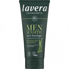 LAVERA Men sensitiv 3in1 Duschgel, 200 ml, Лавера Гель для душа для чувствительной мужской кожи, био-алоэ вера, 200 мл