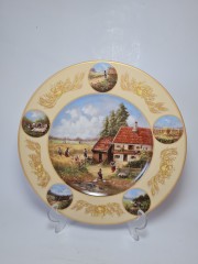 Seltmann Weiden Декоративная тарелка Jahresteller Kornernte, номерная 616, 25,5 см, Германия, 1989г.