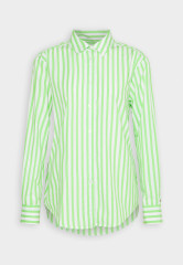 Tommy Hilfiger BANKER STP RELAXED Button-down blouse optic white/spring lime BANKER STP RELAXED Блузка на пуговицах оптический белый/весенний лайм