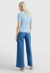 Tommy Hilfiger CABLE SHORT SLEEVE  Print T-shirt vessel blue CABLE SHORT SLEEVE Футболка с принтом сосуд синий