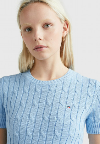 Tommy Hilfiger CABLE SHORT SLEEVE Print T-shirt vessel blue CABLE SHORT SLEEVE Футболка с принтом сосуд синий