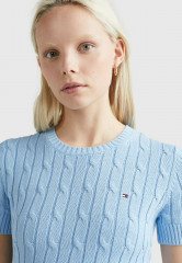 Tommy Hilfiger CABLE SHORT SLEEVE  Print T-shirt vessel blue CABLE SHORT SLEEVE Футболка с принтом сосуд синий