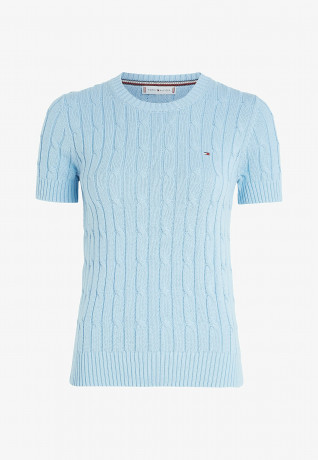 Tommy Hilfiger CABLE SHORT SLEEVE Print T-shirt vessel blue CABLE SHORT SLEEVE Футболка с принтом сосуд синий