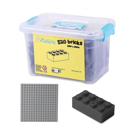 Katara Bausteine Box-Set mit 520 Steinen + Platte + Box Набор строительных блоков из 520 кирпичей + пластина + коробка