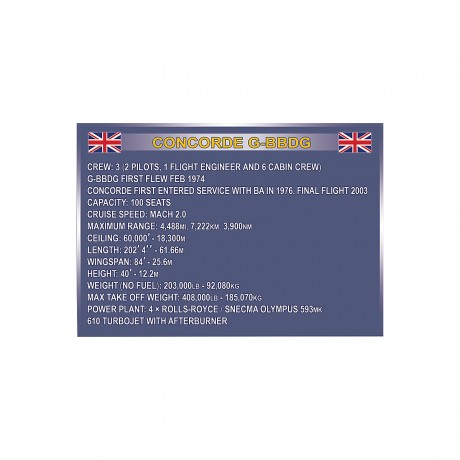 1917 Historical Collection Concorde G-BBDG Uberschalltransporter 1917 Историческая коллекция Сверхзвуковой транспорт Concorde G-BBDG