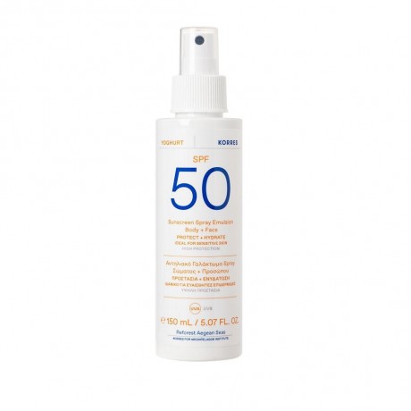 KORRES YOGHURT Sonnenschutz Spruh-Emulsion fur Gesicht & Korper SPF50  YOGHURT солнцезащитный спрей-эмульсия для лица и тела SPF50