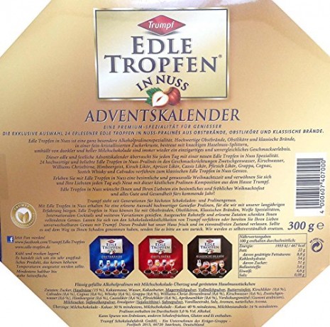 Trumpf - Edle Tropfen in Nuss Adventskalender Рождественский Адвент-календарь Weihnachten - 300г