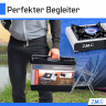 ZMC ZMC Gaskocher Edelstahl Gaskocher 1-flammig + Aufbewahrungskoffer + 4x Gaskartuschen, (Butangas Campingkocher fur Innenraum/Outdoor, Campinggaskocher 2,2 kW mit Piezozundung), Kochfeld Herd Gaskocher mit Kartusche, Gaskochfeld fur Camping  Газовая пли