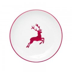 Gmundner Keramik Gmundner Keramik Rubinroter Hirsch Dessertteller / Fruhstucksteller Cup d: 20 cm / h: 2,6 cm Десертная тарелка Gmundner Ceramics Ruby Red Deer / Тарелка для завтрака d: 20 см / высота: 2,6 см