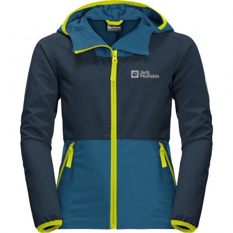 Jack Wolfskin Softshelljacke TURBULENCE fur Madchen (recycelt) Куртка софтшелл TURBULENCE для девочки (переработанная)