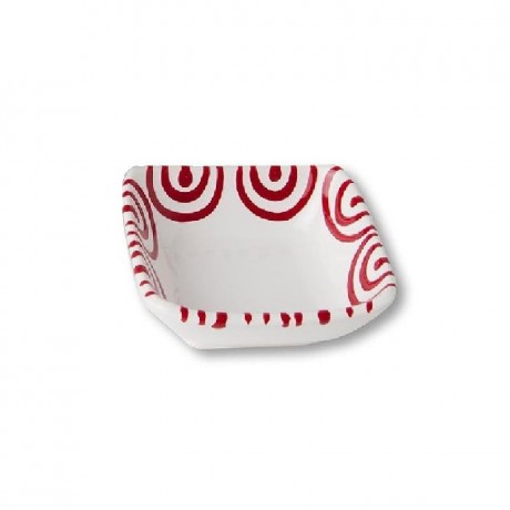 Gmundner Keramik Gmundner Keramik Rotgeflammt Schalchen quadratisch 9x9x3,4 cm Керамическая чаша Gmundner с красным пламенем квадратная 9x9x3,4 см