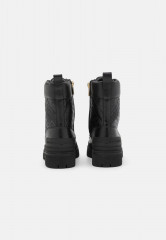 Tommy Hilfiger LACE UP ZIP BOOT MONOGRAM Platform ankle boots black LACE UP ZIP BOOT MONOGRAM Ботильоны на платформе черный