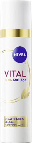 NIVEA Vital Soja Anti-Age Straffendes Serum, 40 ml, Нивеа Сыворотка для лица, экстракт сои, церамиды и сквалан, подтяжка для зрелой кожи, 40 мл