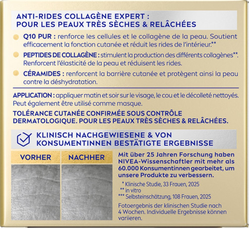 NIVEA Q10 Anti-Falten Kollagen Experte Facial Butter, 50 ml, Нивеа масло-бальзам для лица витамин E, коэнзим Q10, масло ши против морщин 50 мл