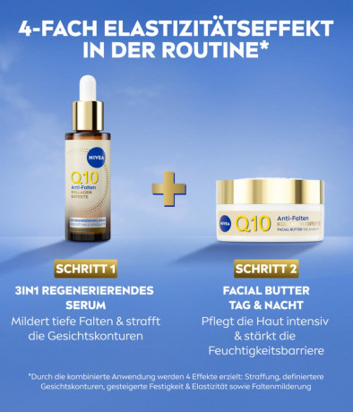 NIVEA Q10 Anti-Falten Kollagen Experte Facial Butter, 50 ml, Нивеа масло-бальзам для лица витамин E, коэнзим Q10, масло ши против морщин 50 мл