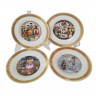 Декоративные тарелки винтажные The Hans Christian Andersen Plates, белый фарфор с изображением сцен из сказок , 4 шт х 19 x 2,5 см, Германия, 1960-70гг.