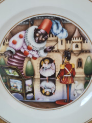 Декоративные тарелки винтажные The Hans Christian Andersen Plates, белый фарфор с изображением сцен из сказок , 4 шт х 19 x 2,5 см, Германия, 1960-70гг.