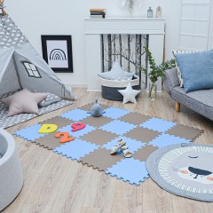 LittleTom Puzzlematte Uni Hellblau Braun 20 Teile Коврик-пазл Uni голубой коричневый 20 деталей