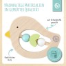 bieco Greifling Baby Beissring Vogel aus Holz Spielzeug mit Holzperlen Zahnungshilfe Beissringe Игрушка-клатч детский прорезыватель для зубов птичка из дерева игрушка с деревянными бусинами прорезыватель для зубов прорезыватель для зубов