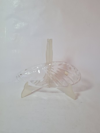 Тарелка для фруктов винтажная ECHT, хрусталь, 23 х 10 см, Германия 1970-80гг.