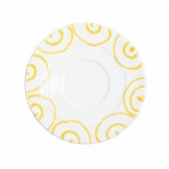 Gmundner Keramik Gmundner Keramik Gelbgeflammt Kaffee-Untertasse Gourmet d: 16 cm Gmundner Ceramics Кофейное блюдце с желтым пламенем Gourmet d: 16 см