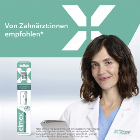 elmex Sensitive Professional Zahnbuerste sanft, Зубная щётка Sensitive Professional с экстра мягкой X-щетиной для чувствительных зубов, 1 шт.
