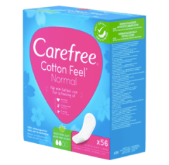 Carefree Slipeinlage Cotton Aloe Normal 56 St, Карефри Прокладки ежедневные Нормал с алоэ, 56шт, 5 упаковок (280 шт)