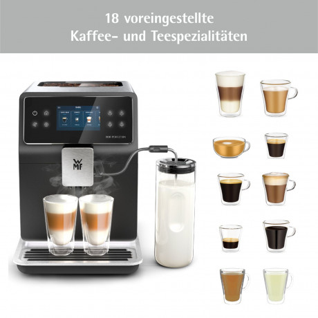 WMF WMF Kaffeevollautomat Perfection 880l, Kuchenminis Deep Black Langschlitztoaster Полностью автоматическая кофемашина WMF Perfection 880л, тостер с длинными слотами Deep Black и пирожными Minis