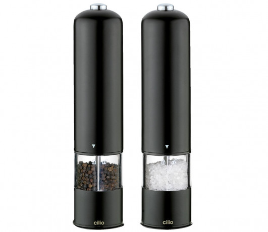 Cilio Cilio Pfeffer-\/Salzmuchle elektr. BERGAMO schwarz Смеситель для перца и соли Cilio электр. БЕРГАМО