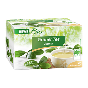 REWE Bio Зеленый чай с жасмином 30г, 20 пакетиков