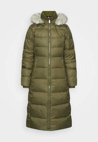 Tommy Hilfiger TYRA MAXI  Down coat army green TYRA MAXI Пуховик Армейский Зеленый