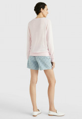 Tommy Hilfiger FLAG V-NECK Jumper pastel pink ФЛАГ V-ОБРАЗНЫЙ ВЫРЕЗ джемперы пастельно-розовый