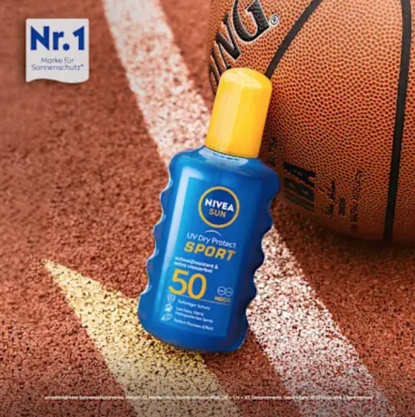 Nivea UV Dry Protect Sport Transparentes Spray LSF 50 UV Dry Protect Sport Прозрачный спрей SPF 50