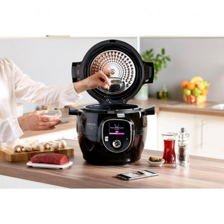 Krups Krups Multikocher CZ7158 Cook4Me+ Connect Multikocher schwarz/grau  Мультиварка Krups CZ7158 Cook4Me+ Connect мультиварка черный/серый