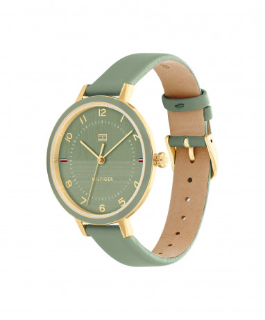 Tommy Hilfiger GP CASE ENAMEL BEZEL DIAL WITH GP ACCENTS Watch green GP CASE ЭМАЛЬНЫЙ БЕЗЕЛЬ ЦИФЕРБЛАТ С АКЦЕНТАМИ GP Часы зеленый