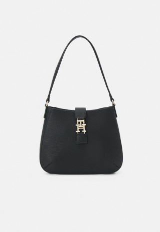 Tommy Hilfiger PLUSH SHOULDER BAG Handbag black ПЛЮШЕВАЯ СУМКА НА ПЛЕЧО сумочка черный