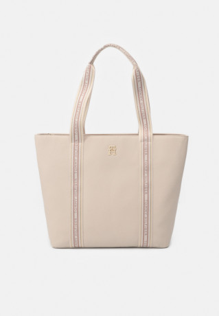 Tommy Hilfiger Tote bag feather white / oatmilk mix Сумка смесь овсяного молока с белым пером